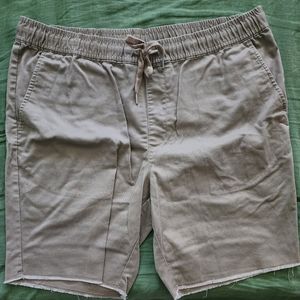 RVCA Drawstring Flat Front Shorts Size XL Cut Offs